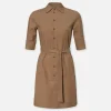 Belted Trench Dress in Khaki