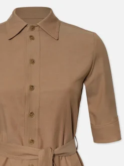 Belted Trench Dress in Khaki