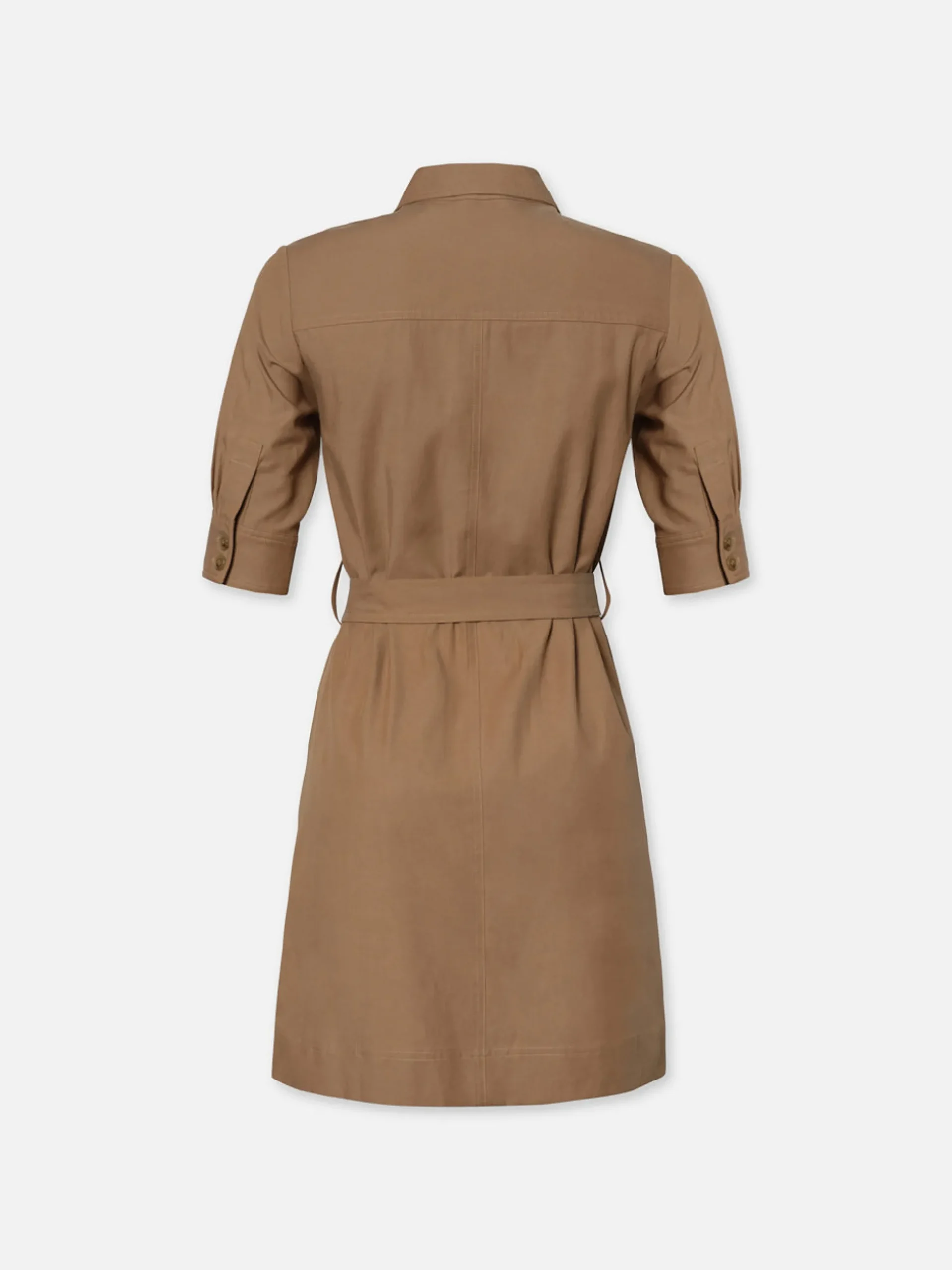 Belted Trench Dress in Khaki