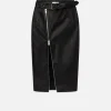 Biker Pencil Skirt in Black