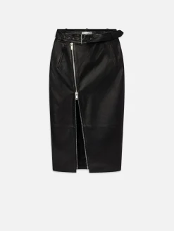 Biker Pencil Skirt in Black