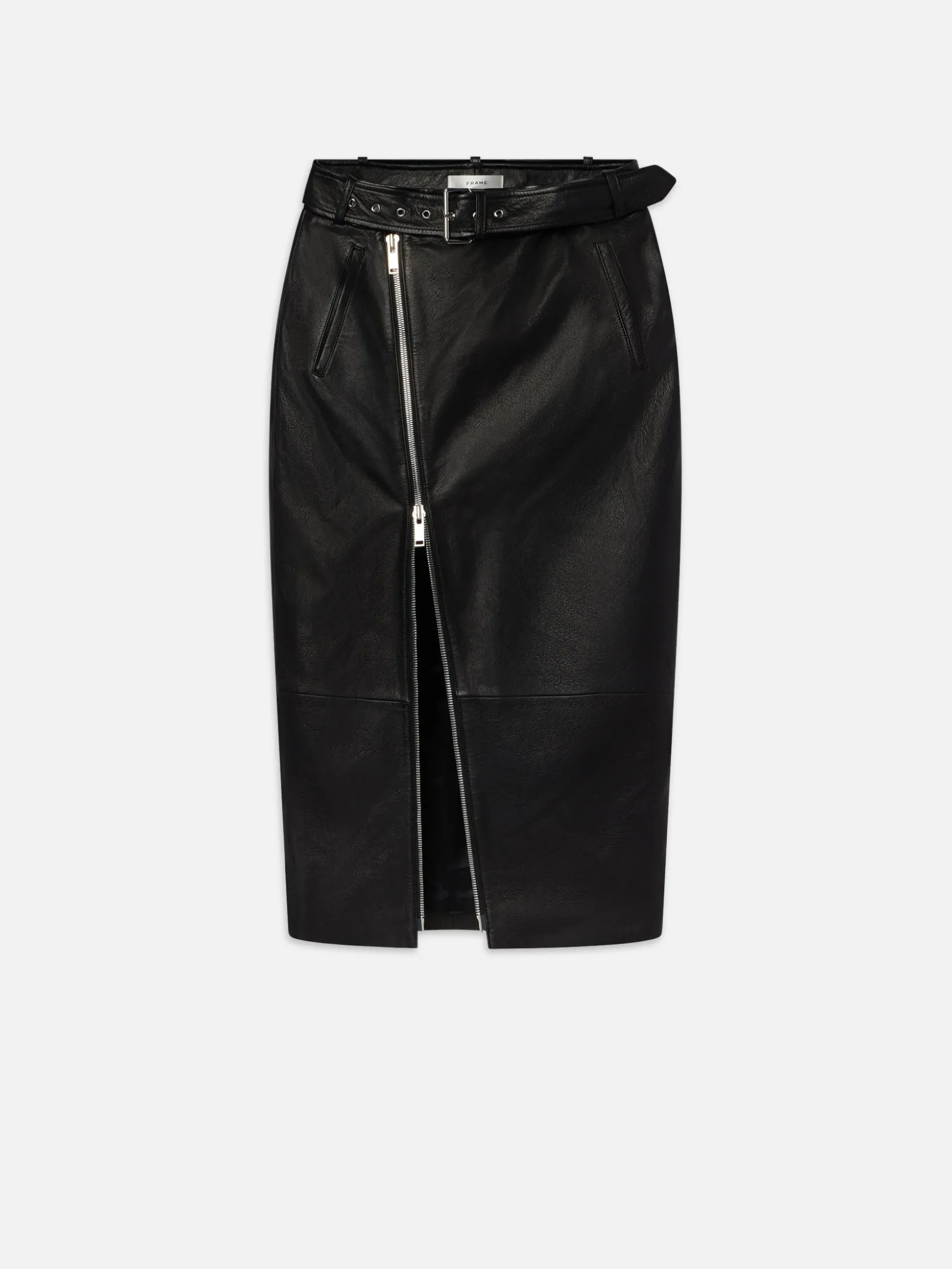 Biker Pencil Skirt in Black
