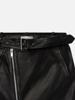 Biker Pencil Skirt in Black