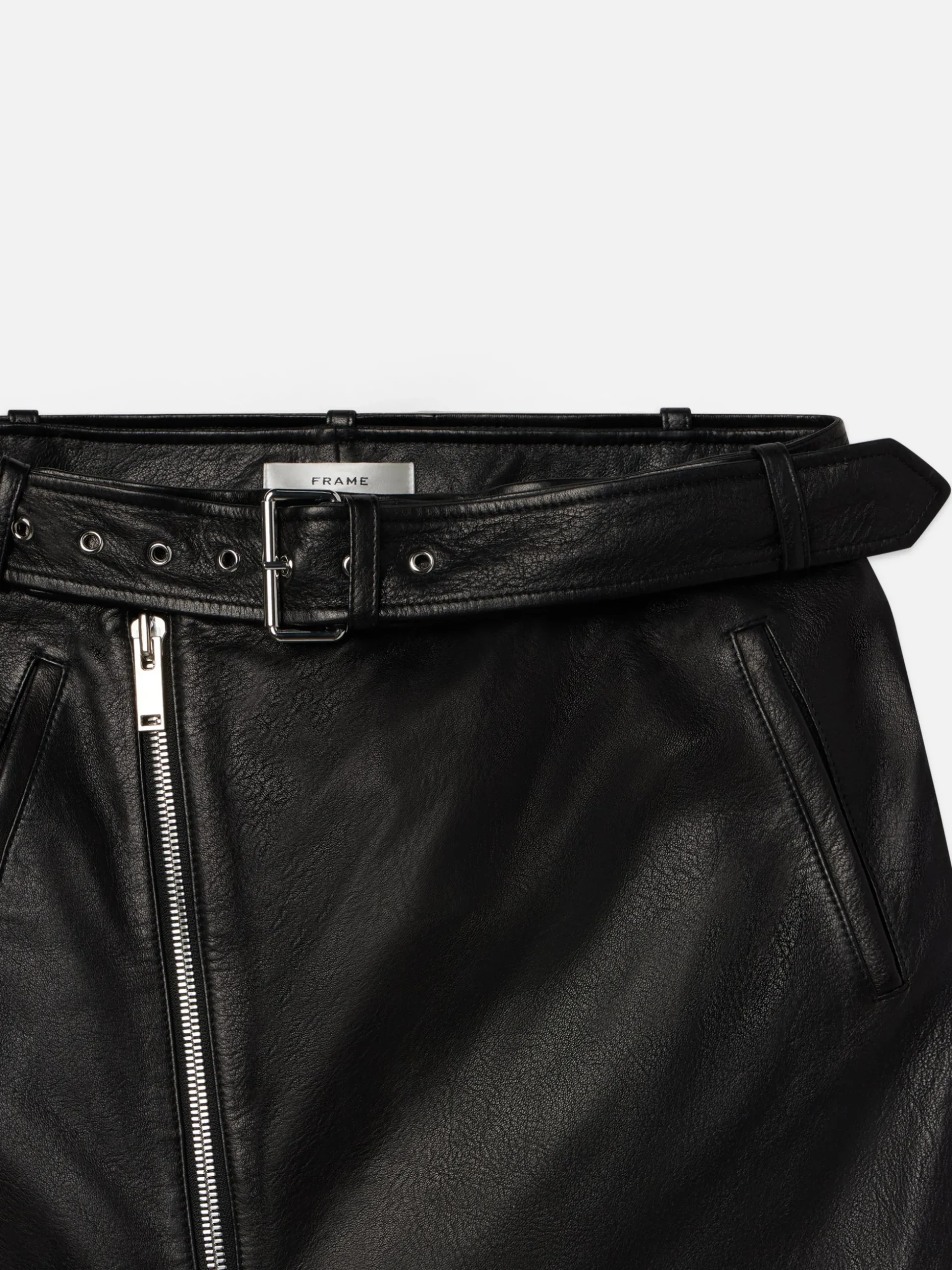 Biker Pencil Skirt in Black