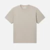 Boxy Textured Tee in Off White