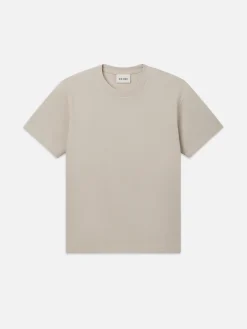 Boxy Textured Tee in Off White
