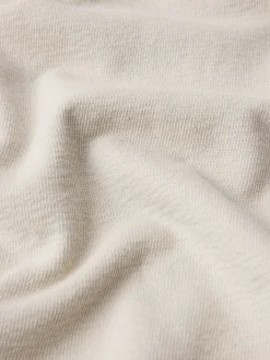 Boxy Textured Tee in Off White