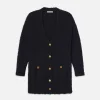 Boyfriend Boucle Cardi in Navy
