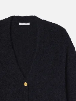Boyfriend Boucle Cardi in Navy