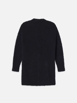 Boyfriend Boucle Cardi in Navy
