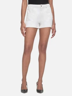 Braided Waistband Short in White