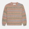 Brushed Tweed Sweater in Soft Lavender Multi