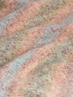 Brushed Tweed Sweater in Soft Lavender Multi