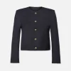 Button Front Jacket in Navy
