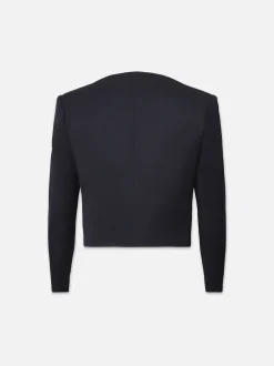 Button Front Jacket in Navy