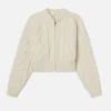 Cable Cardi in Cream