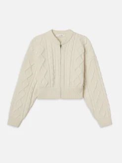 Cable Cardi in Cream