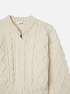 Cable Cardi in Cream
