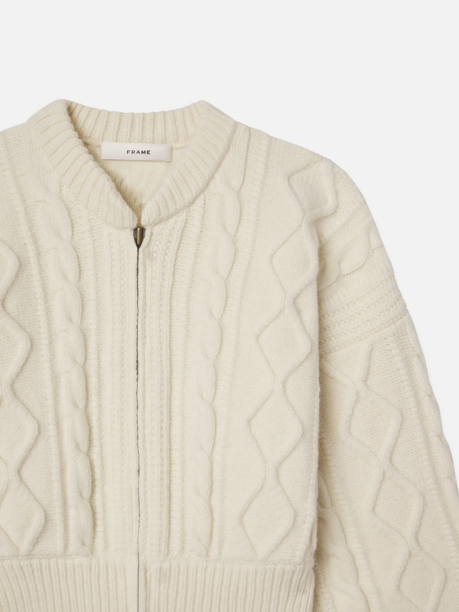 Cable Cardi in Cream