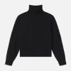 Cable Knit Turtleneck in Black