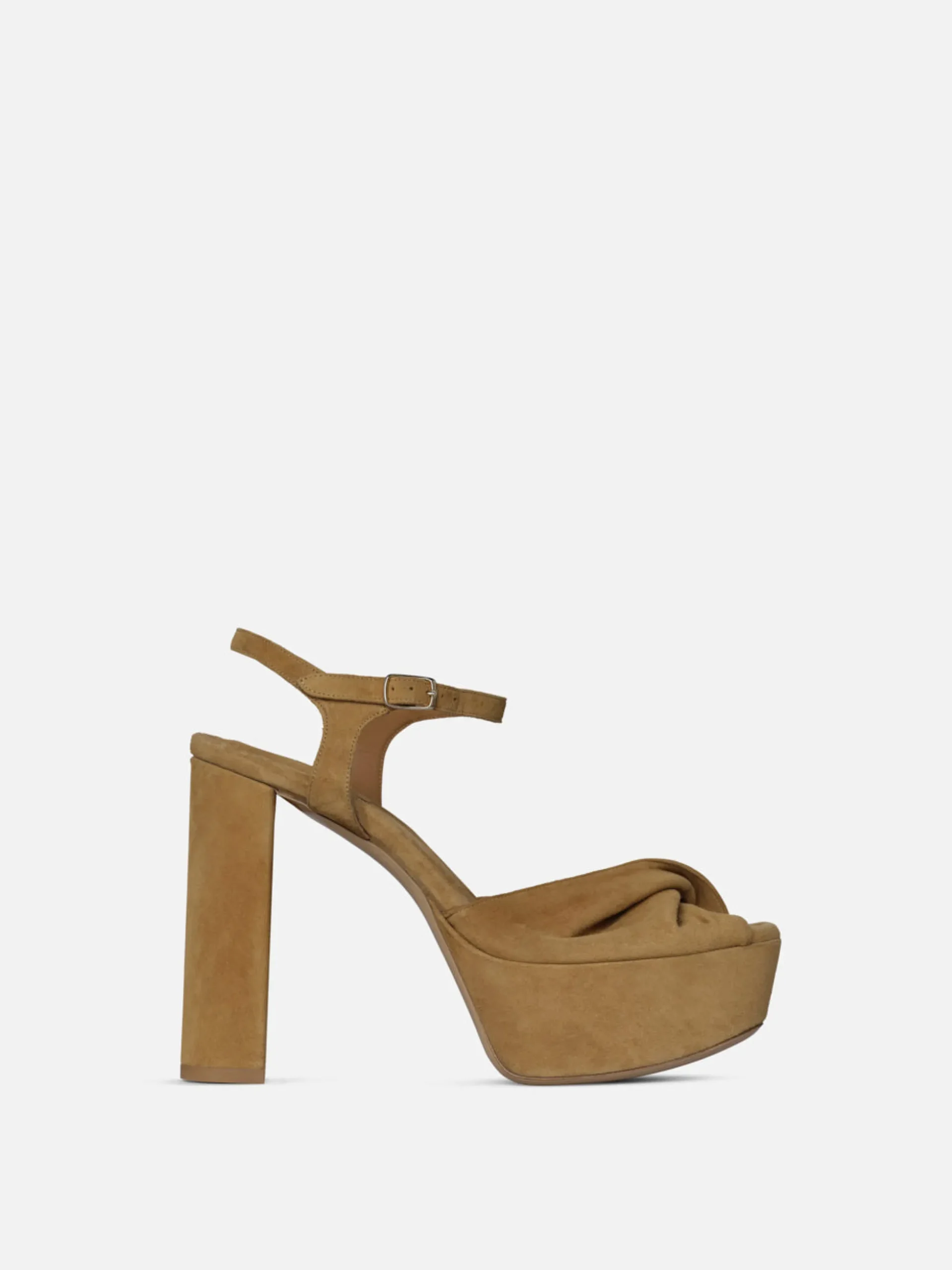 Camille Platform Heel in Tan