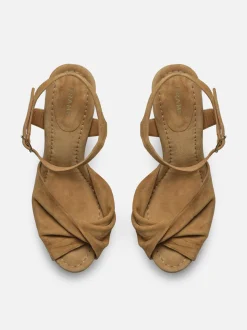 Camille Platform Heel in Tan