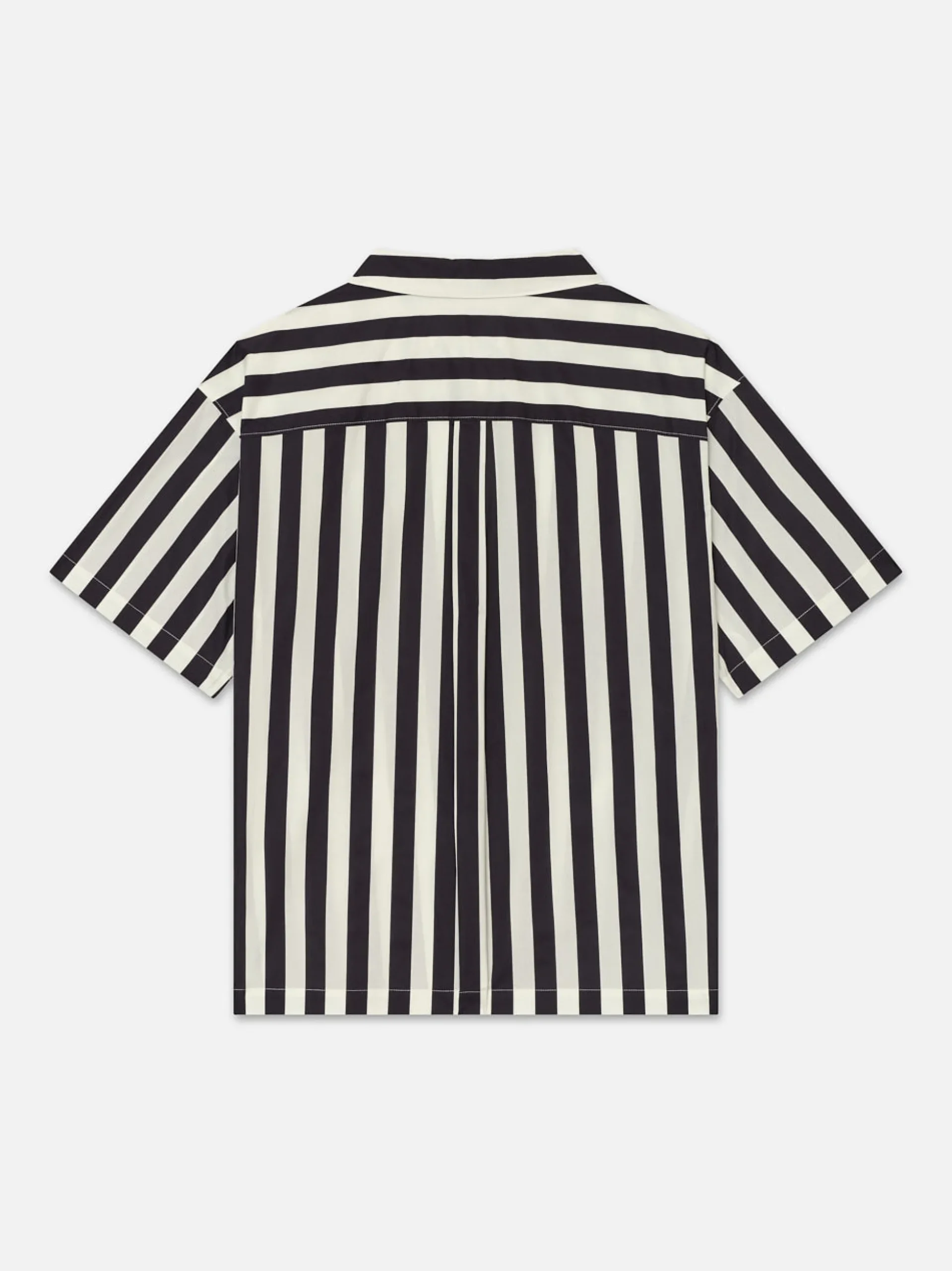 Camp Collar Shirt in Navy Stripe