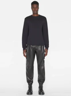 Cargo Leather Pant in Noir