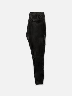 Cargo Leather Pant in Noir