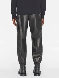 Cargo Leather Pant in Noir