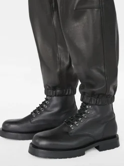 Cargo Leather Pant in Noir
