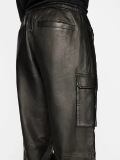 Cargo Leather Pant in Noir