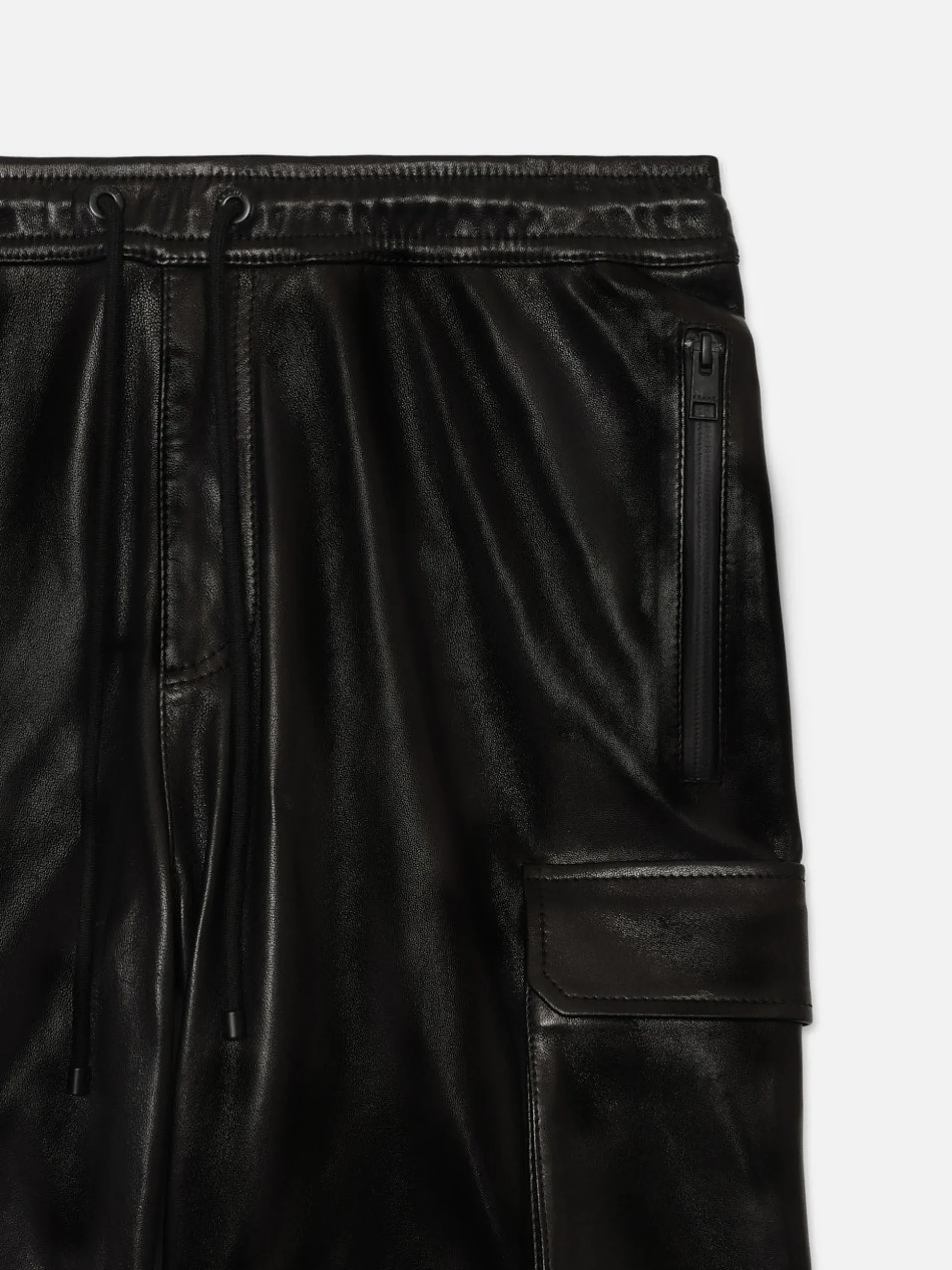 Cargo Leather Pant in Noir