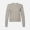 Cashmere Clean Crew in Light Heather Grey