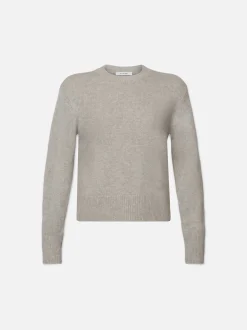 Cashmere Clean Crew in Light Heather Grey