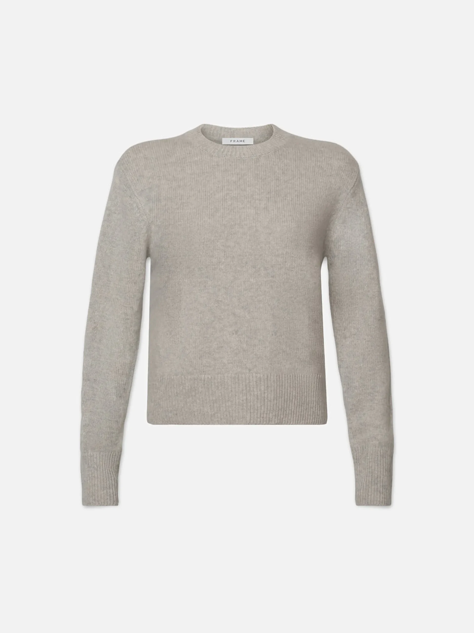 Cashmere Clean Crew in Light Heather Grey