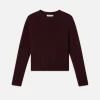 Cashmere Clean Crew in Deep Burgundy