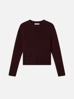 Cashmere Clean Crew in Deep Burgundy