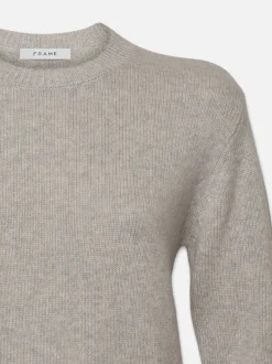 Cashmere Clean Crew in Light Heather Grey