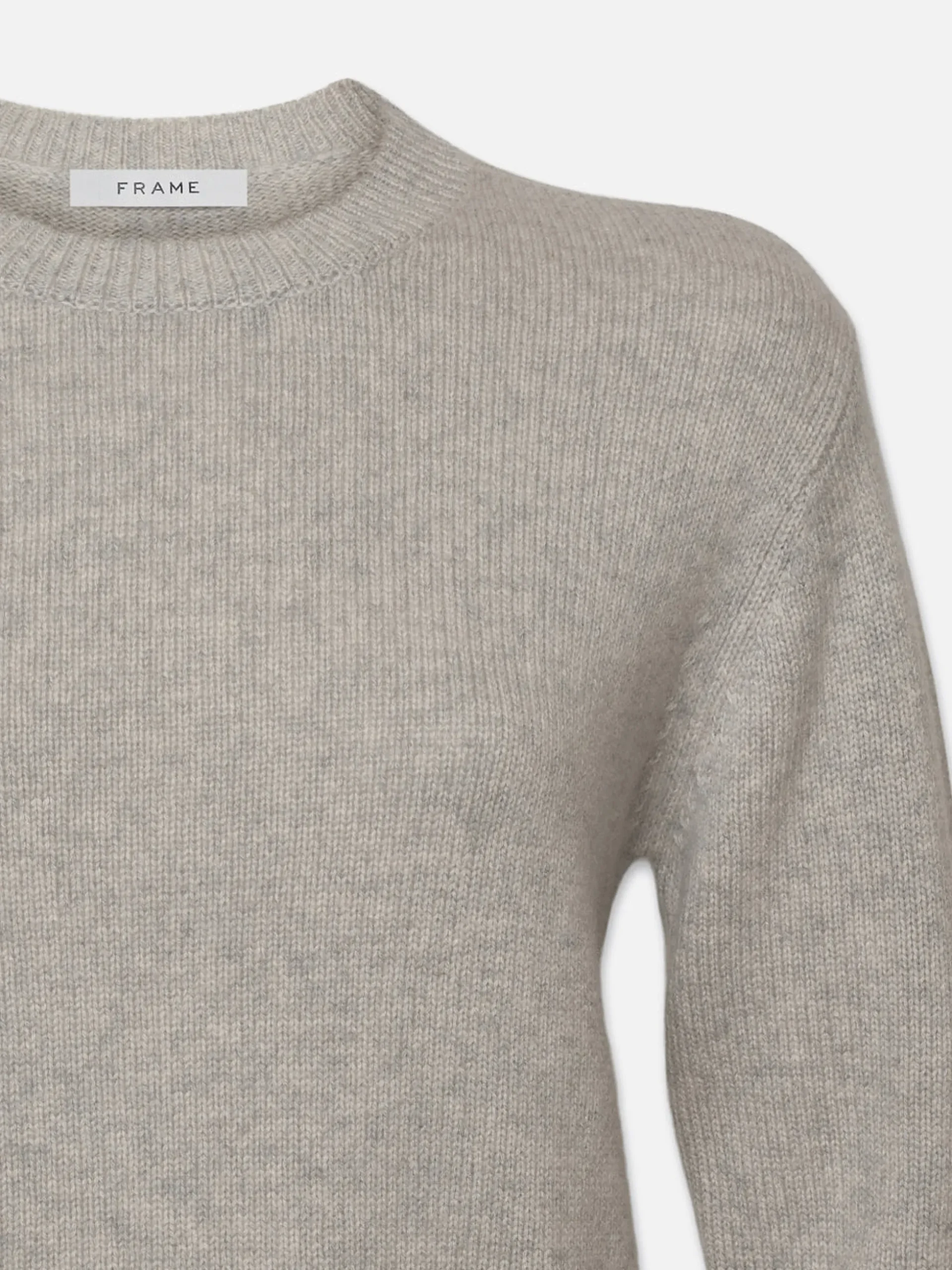Cashmere Clean Crew in Light Heather Grey