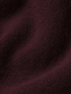 Cashmere Clean Crew in Deep Burgundy