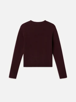 Cashmere Clean Crew in Deep Burgundy