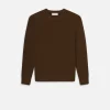 Cashmere Crewneck Sweater in Dark Camel