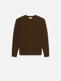 Cashmere Crewneck Sweater in Dark Camel