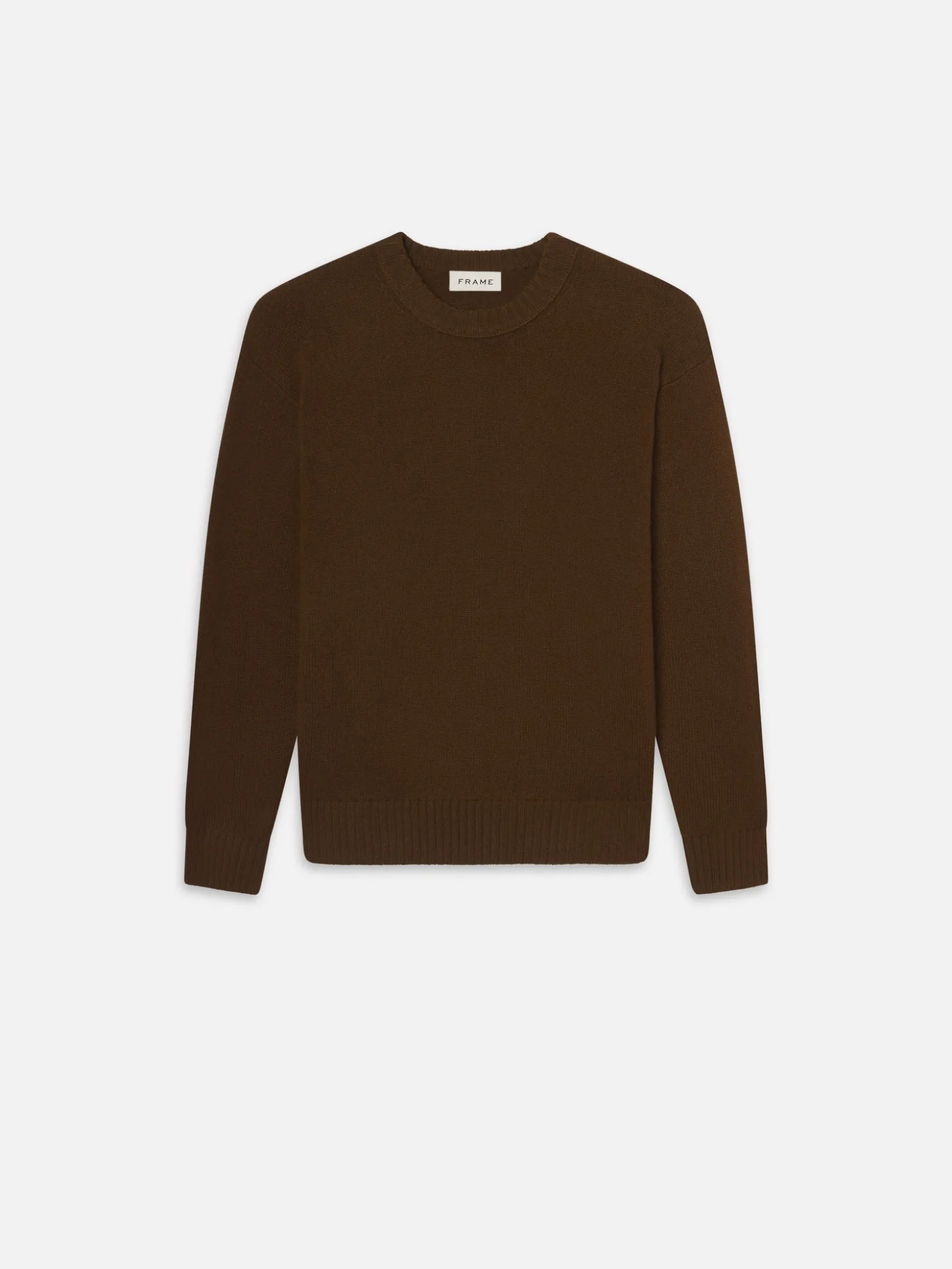 Cashmere Crewneck Sweater in Dark Camel
