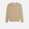 Cashmere Crewneck Sweater in Sand Beige