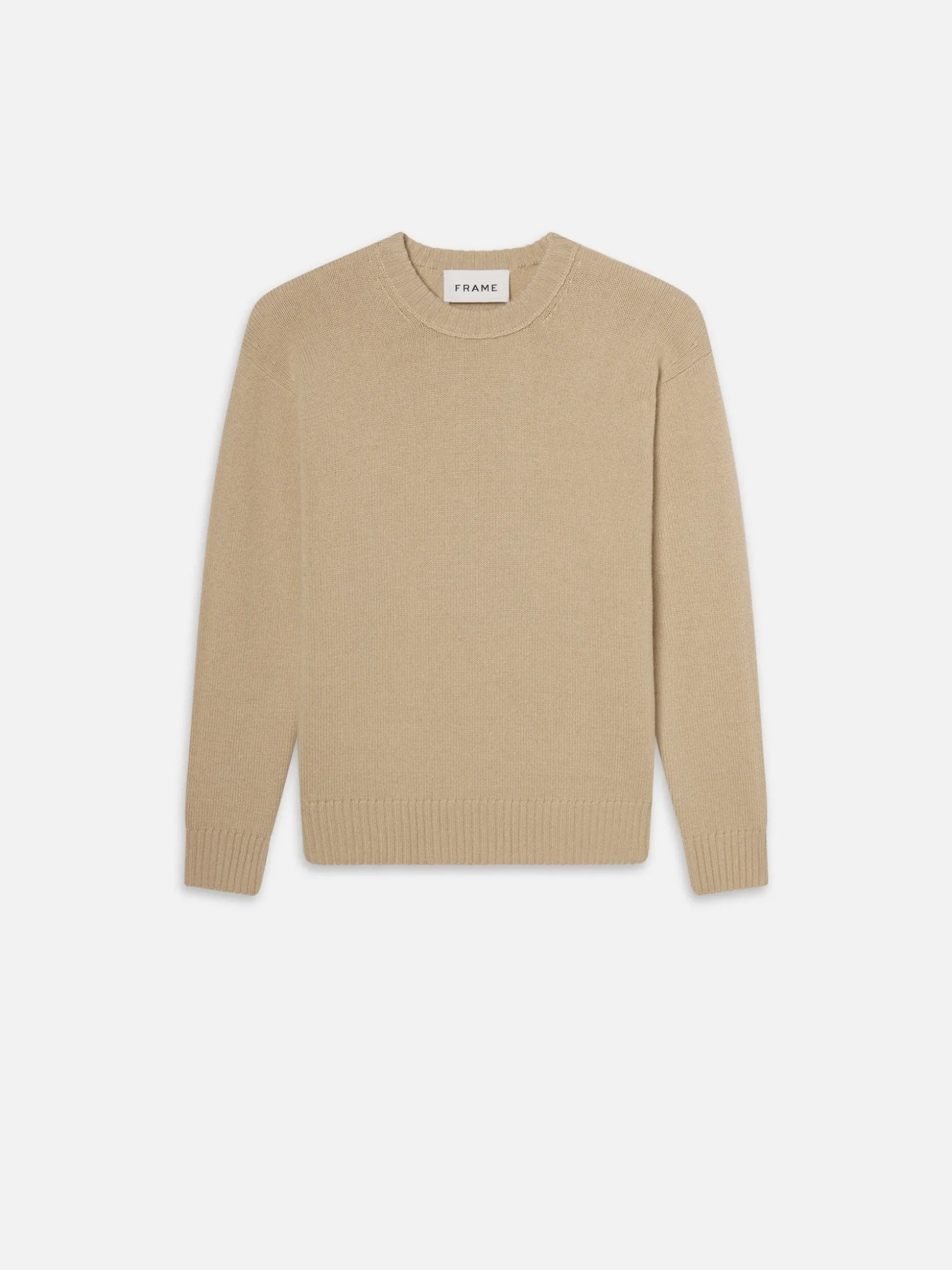 Cashmere Crewneck Sweater in Sand Beige