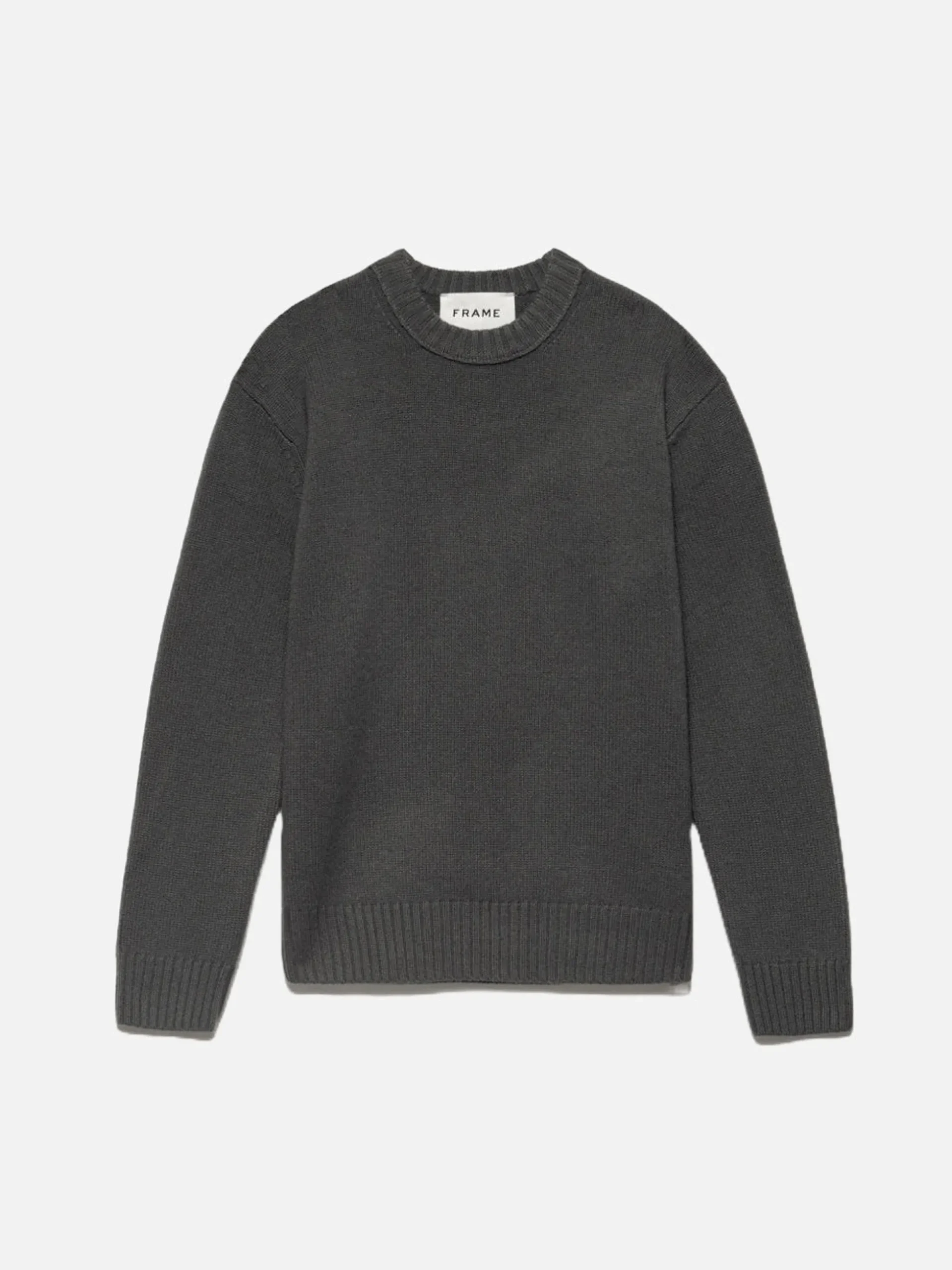 Cashmere Crewneck Sweater in Charcoal Grey