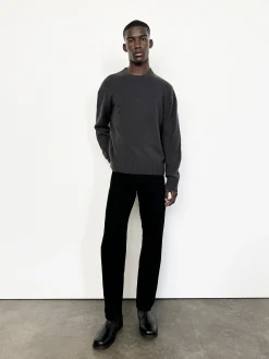 Cashmere Crewneck Sweater in Dark Grey