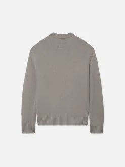 Cashmere Crewneck Sweater in Stone Beige